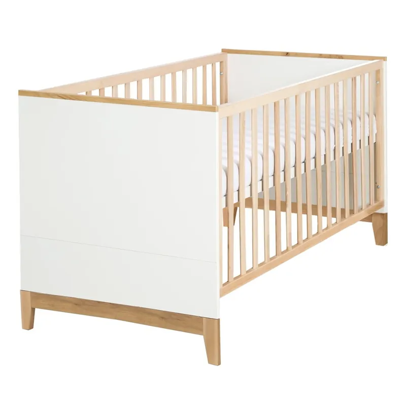 Biało-naturalne łóżeczko z litego drewna bukowego 70x140 cm Finn – Roba Bonami Oferta