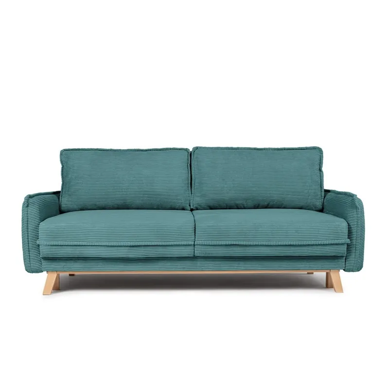 Do wyczerpania zapasów Turkusowa sztruksowa rozkładana sofa 218 cm Tori – Bonami Selection Bonami