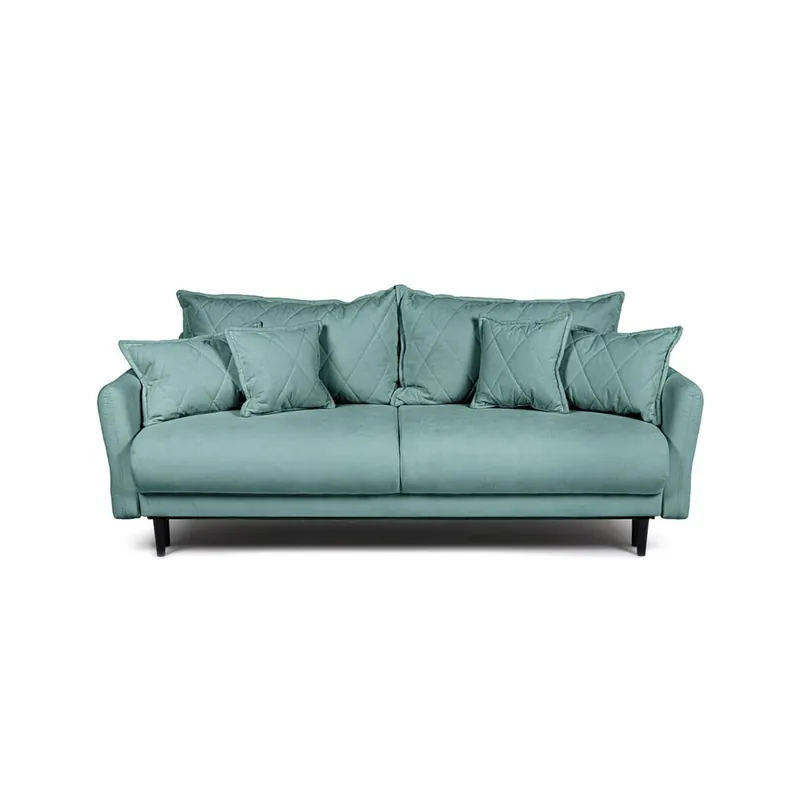 Obniżka ceny Turkusowa sztruksowa rozkładana/ze schowkiem sofa 215 cm Bjork – Bonami Selection Bonami