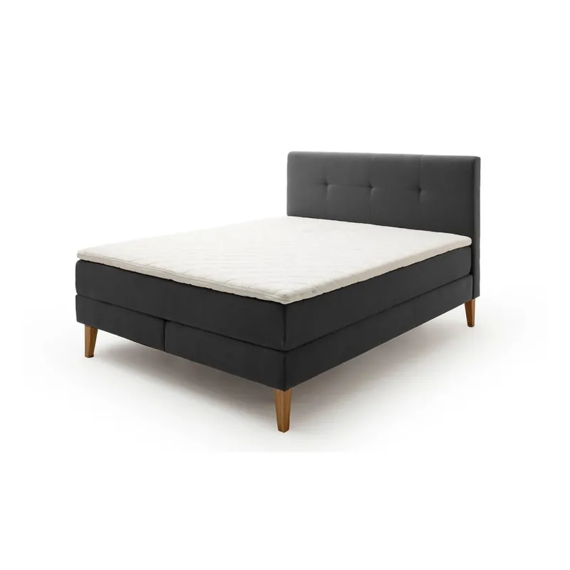 Nowość Antracytowe łóżko boxspring 160x200 cm Stockholm – Meise Möbel Bonami