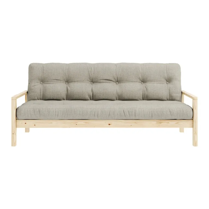 Beżowa lniana rozkładana sofa 205 cm Knob – Karup Design Bonami Ostatnia szansa