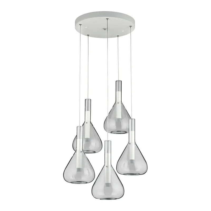 Biała lampa wisząca LED ze szklanym kloszem ø 55 cm Cipera – CINQUE Bonami Darmowy zwrot