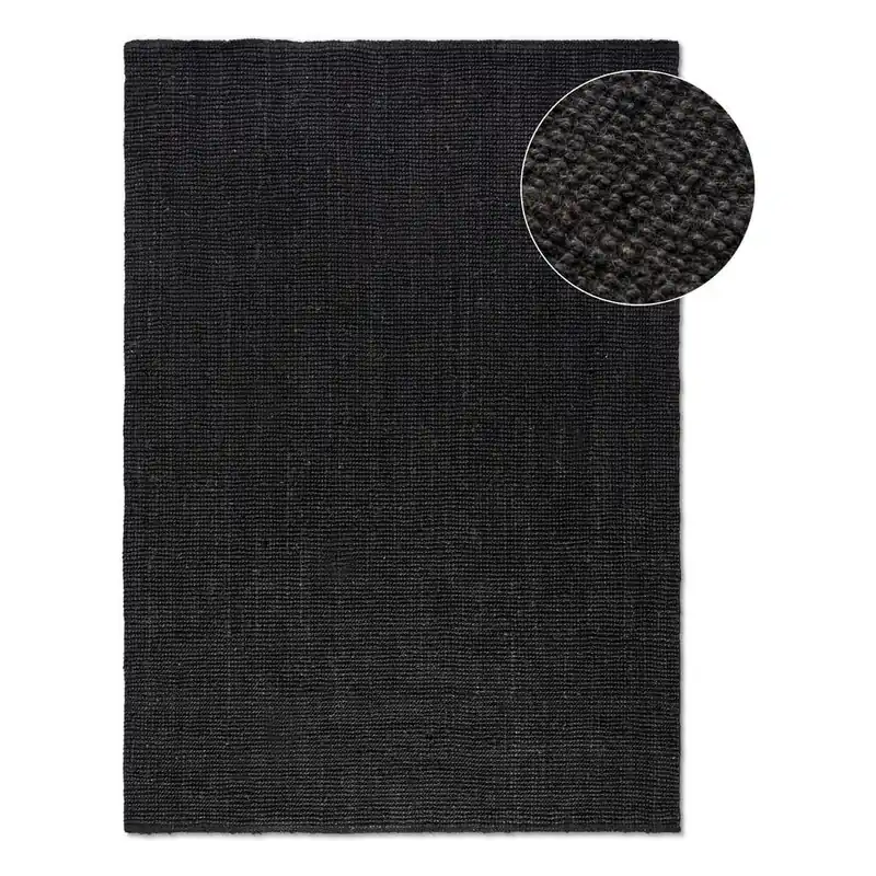Wyjątkowa oferta Czarny dywan z juty 160x230 cm Bouclé – Hanse Home Bonami