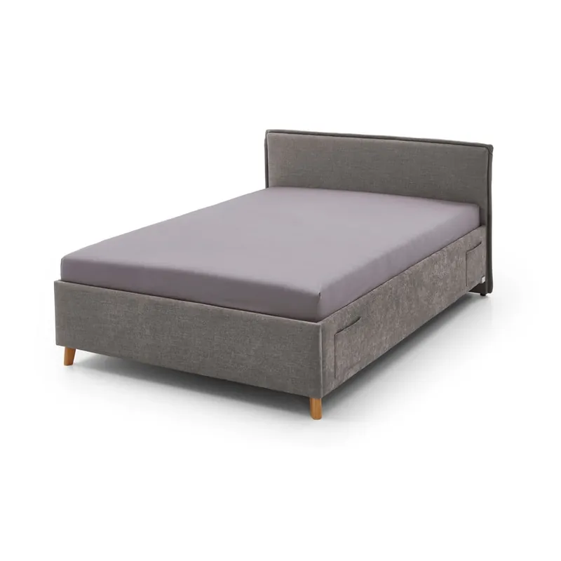 Szare tapicerowane łóżko dziecięce ze schowkiem ze stelażem 120x200 cm Fun – Meise Möbel Bonami Oferta limitowana