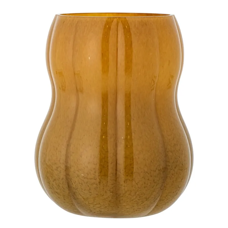Brązowy szklany ręcznie wykonany wazon (wysokość 20 cm) Pumpkin – Bloomingville Bonami Ostatnia szansa
