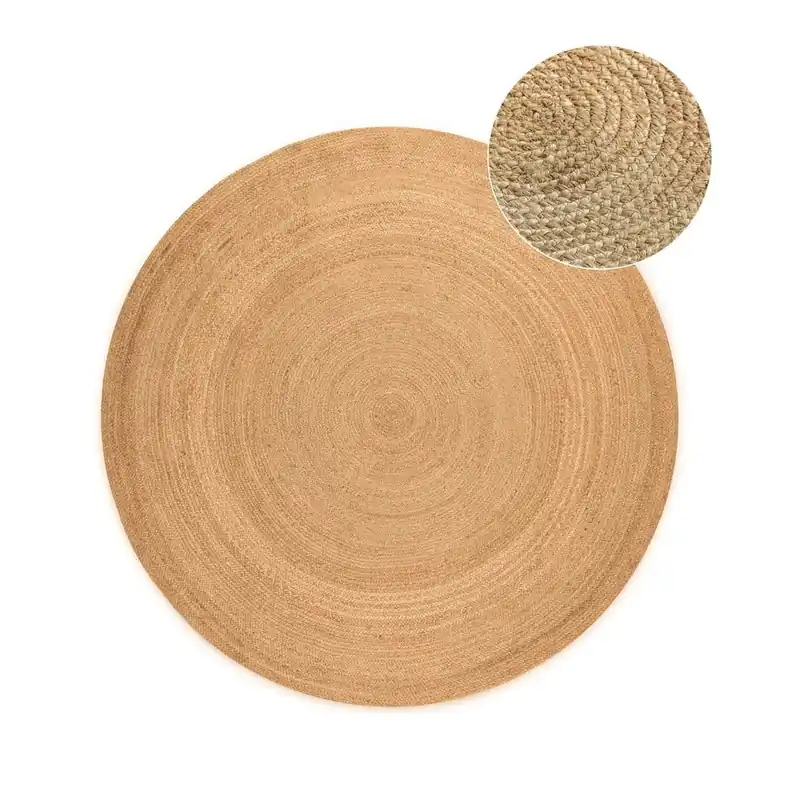 Ostatnia szansa Okrągły dywan z juty dwustronny w naturalnym kolorze ø 200 cm Braided – Hanse Home Bonami