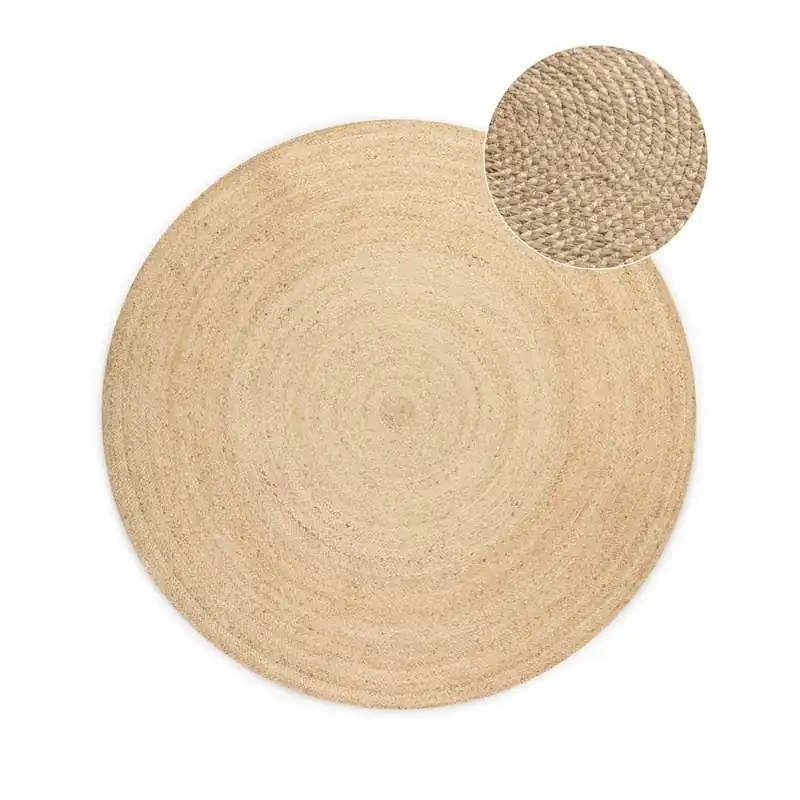Okrągły dywan z juty dwustronny w kolorze kości słoniowej ø 140 cm Braided – Hanse Home Bonami Kup teraz