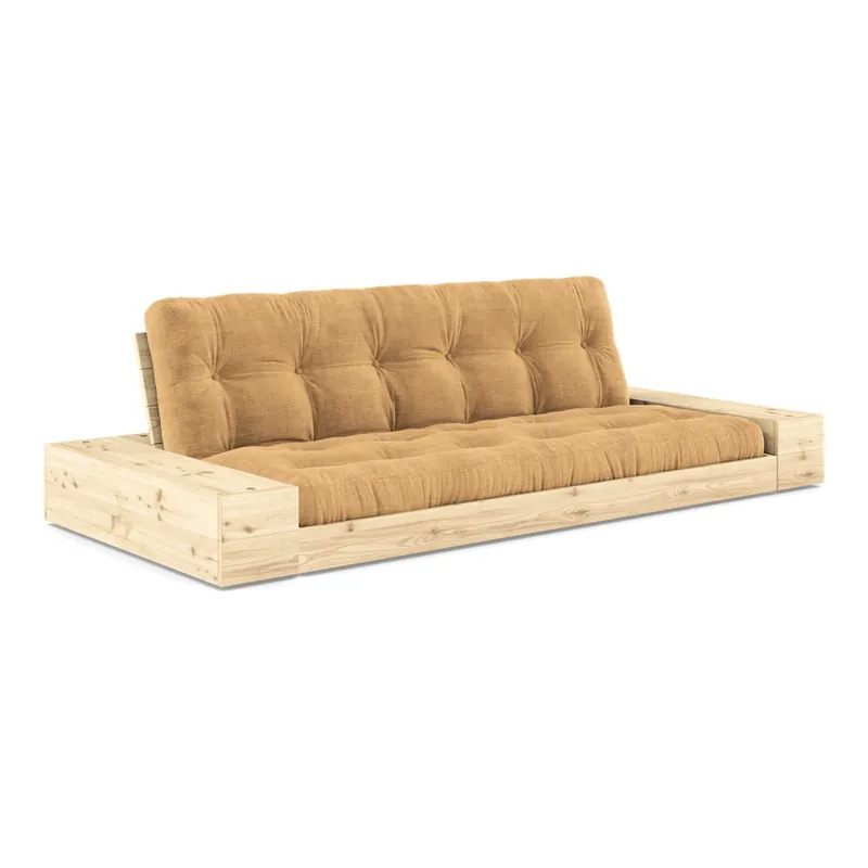 Jasnobrązowa sztruksowa rozkładana sofa 244 cm Base – Karup Design Bonami Niska cena