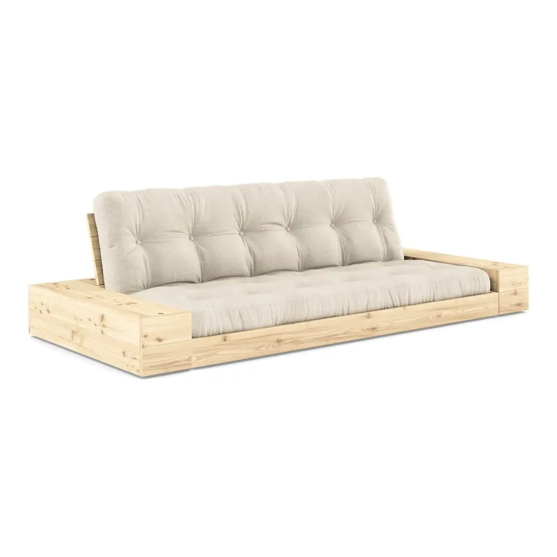Szarobeżowa lniana rozkładana sofa 244 cm Base – Karup Design Bonami Oferta