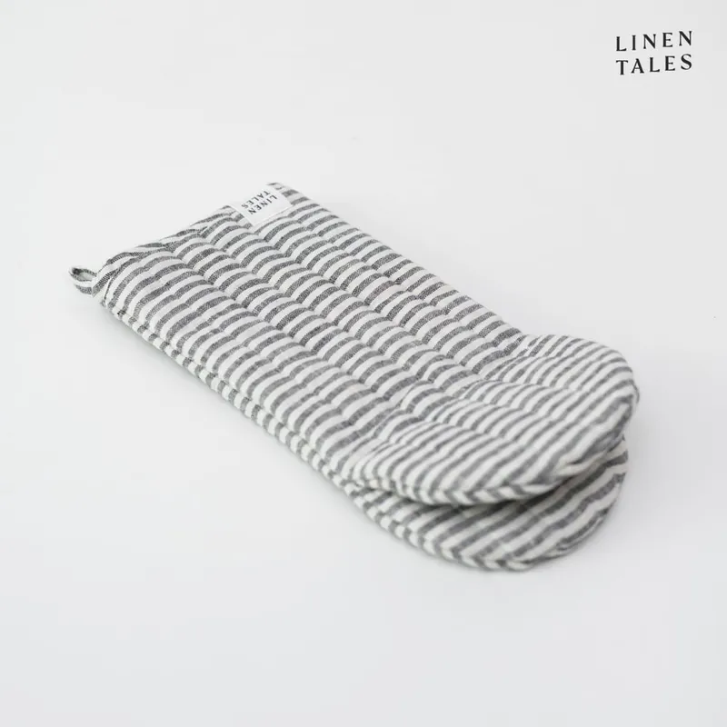 Lniana rękawica kuchenna Thin Black Stripes – Linen Tales Bonami Szybka wysyłka