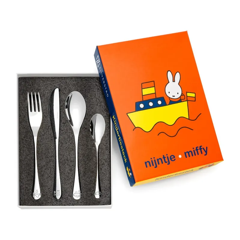 Zniżka Sztućce dla dzieci ze stali nierdzewnej w kolorze srebra 4 szt. Miffy – Zilverstad Bonami