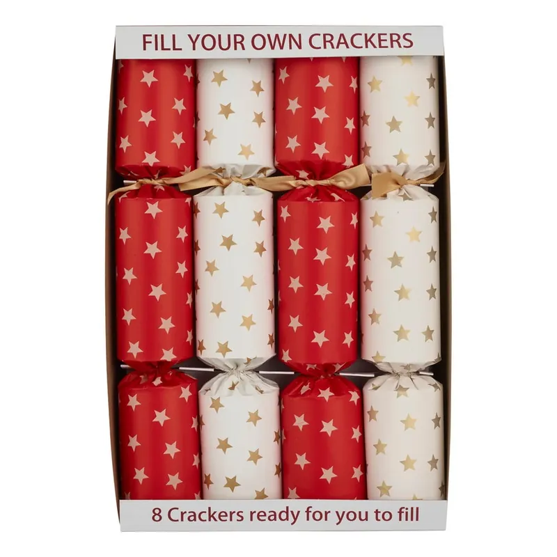 Crackery świąteczne zestaw 8 szt. Cream & Red Stars – Robin Reed Bonami Wysoka jakość