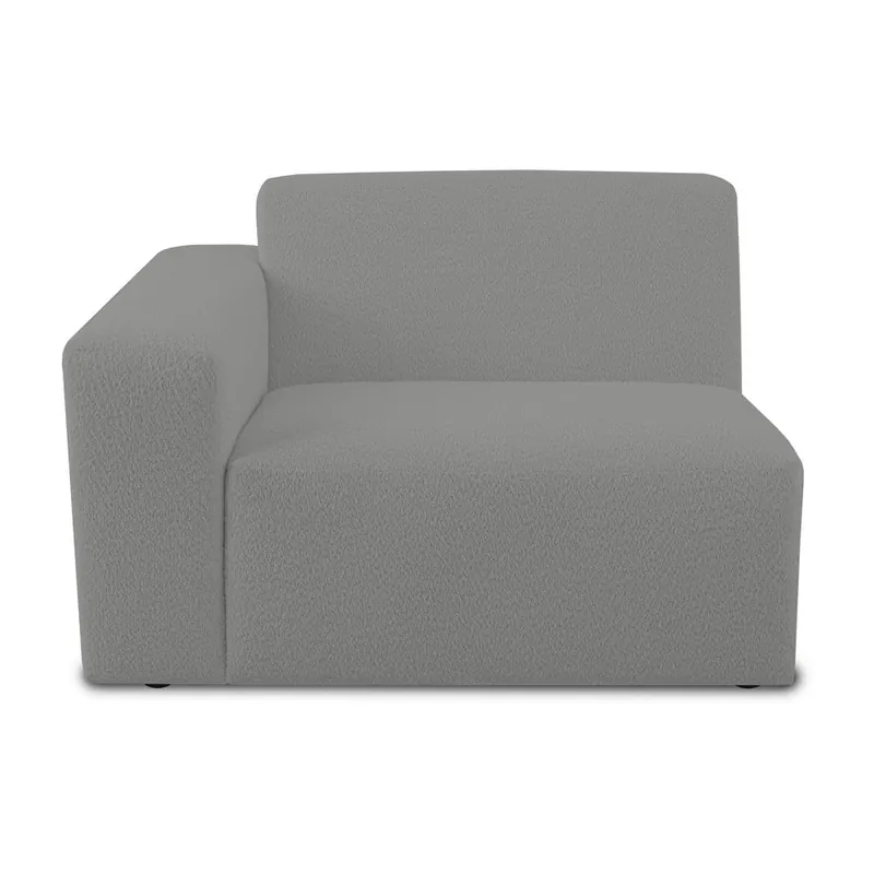 Szary moduł sofy z materiału bouclé (lewostronny) Roxy – Scandic Bonami Zniżka