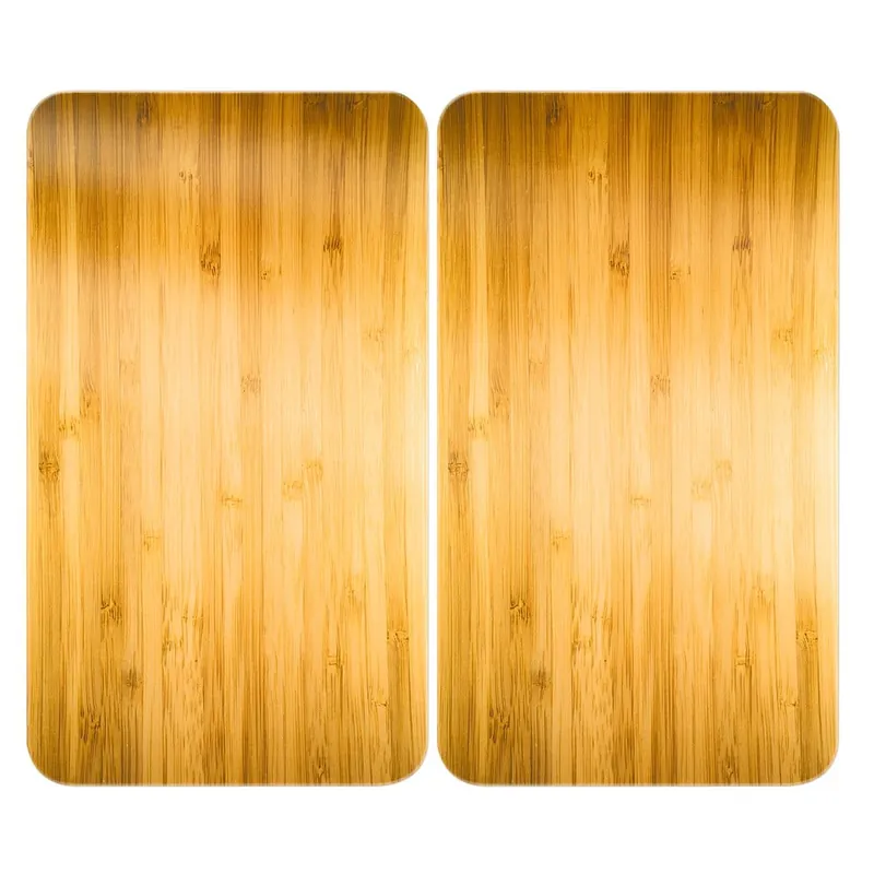 Hit sprzedaży Płyty ochronne na kuchenkę ze szkła hartowanego zestaw 2 szt. 52x30 cm Wooden – Maximex Bonami