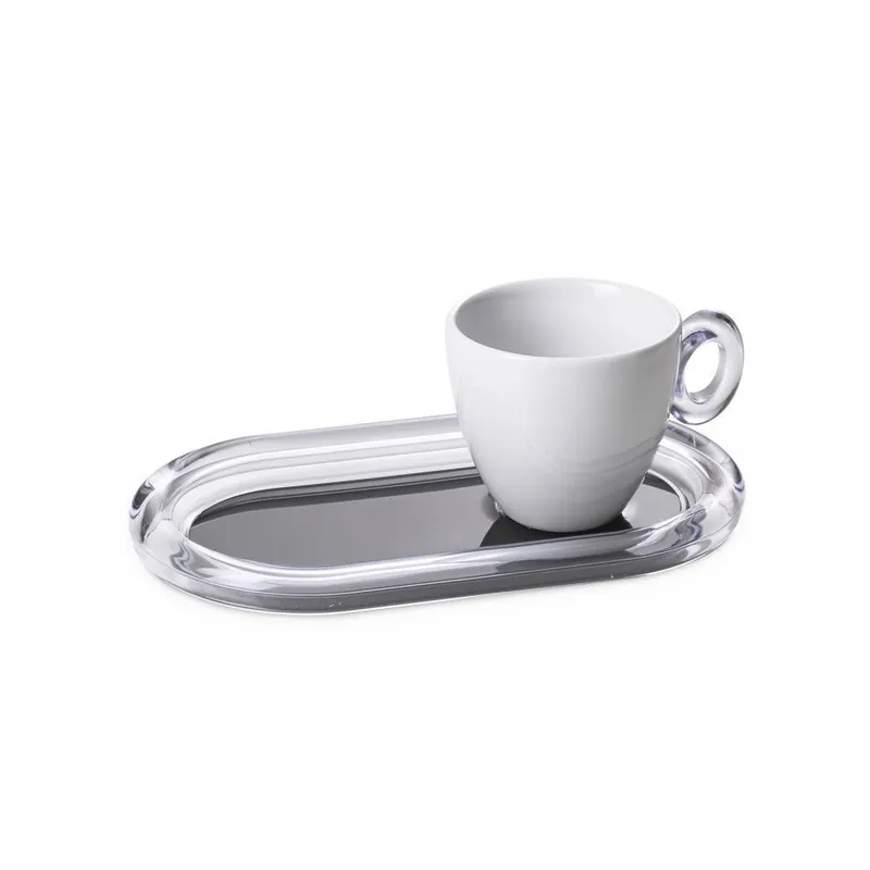 Filiżanka z podstawkiem, szary Bonami Oferta