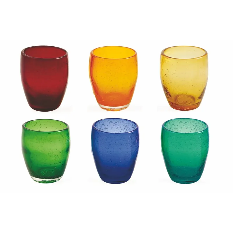 Zestaw 6 kolorowych szklanek z ręcznie dmuchanego szkła VDE Tivoli 1996 Rainbow, 280 ml Bonami Szybka dostawa