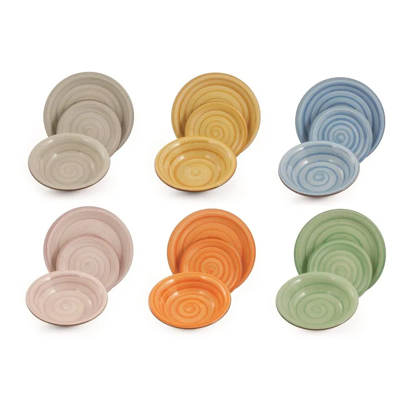 Komplet porcelanowych talerzy River, 18 szt. Bonami Promocja