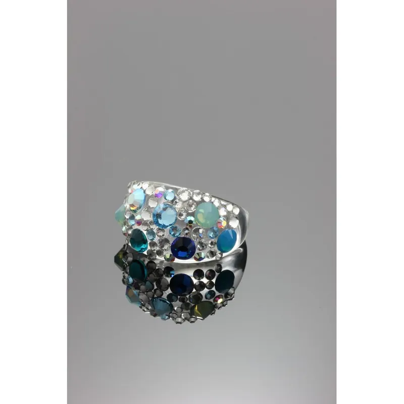 Tylko do końca tygodnia Pierścionek Ring Swarovski Elements Aqua, rozmiar M Bonami
