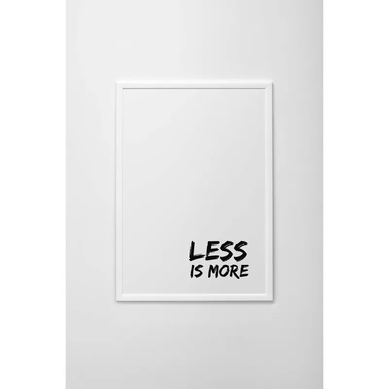 Plakat autorski Less Is More, A3 Bonami Premium