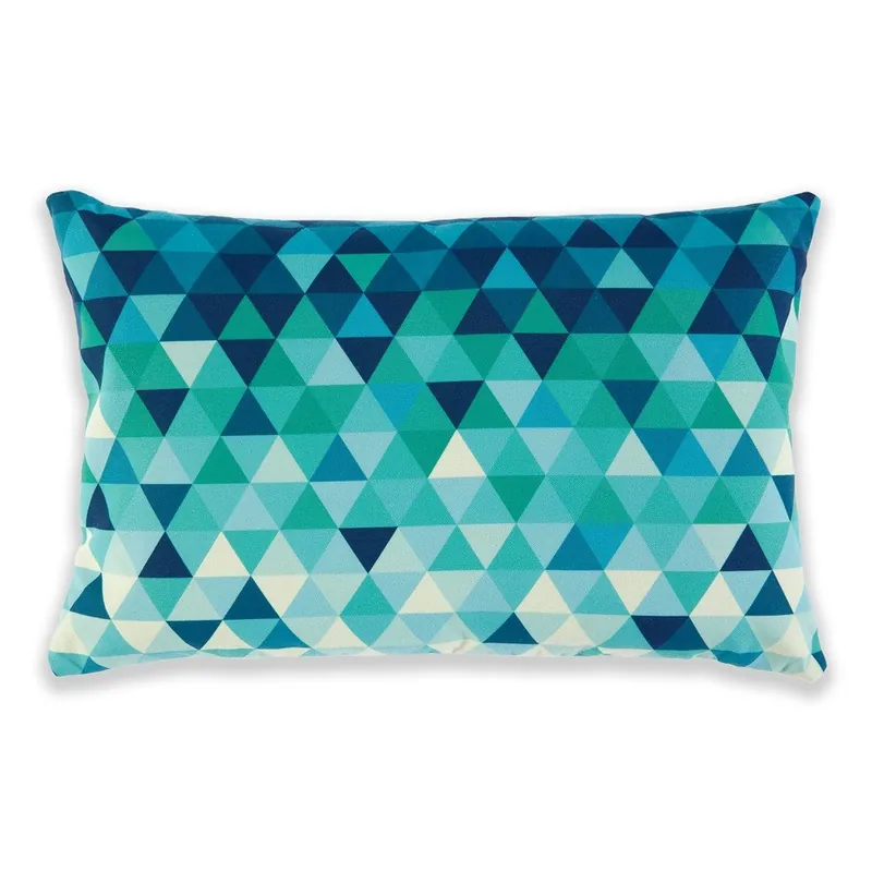 Rabat Poduszka Triangles Green/Turquoise, 60x40 cm Bonami