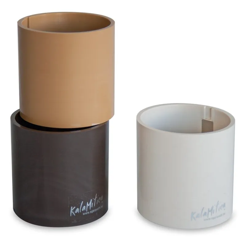 Cena promocyjna Zestaw 3 magnetycznych doniczek Cylinder Brown, średni Bonami