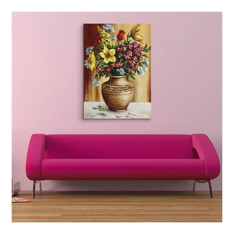 Obraz na płótnie "Wazon pełen kwiatów", 50x70 cm Bonami Oferta czasowa