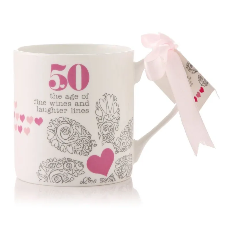 Porcelanowy kubek 50 the age of fine wines and laughter lines Bonami Ostatnia szansa