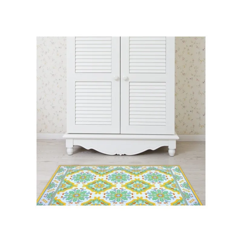 Super okazja Dywan z PVC Green Yellow Retro, 80x60 cm Bonami
