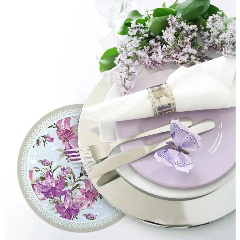 Wybór klientów Zestaw 2 mat stołowych Purple Roses Bonami