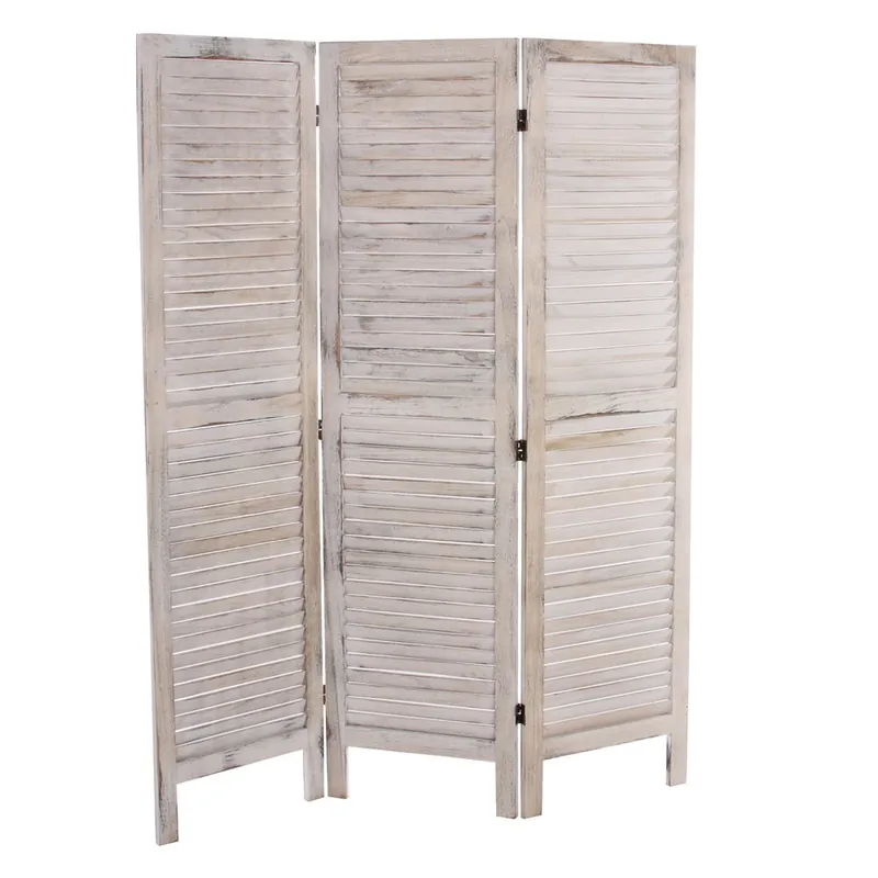 Okazja Parawan Shabby White 138 cm Bonami