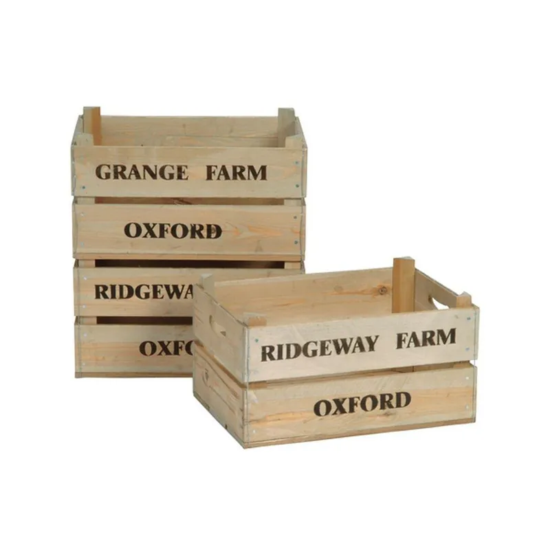Premium Zestaw 3 skrzynek Garden Trading Wooden Fruit Boxes Bonami