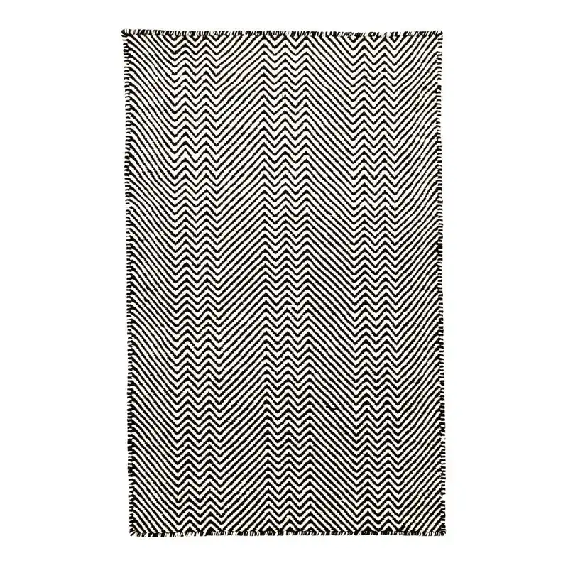 Ręcznie tkany kilim Black Zigzag Kilim, 74x110 cm Bonami Zniżka