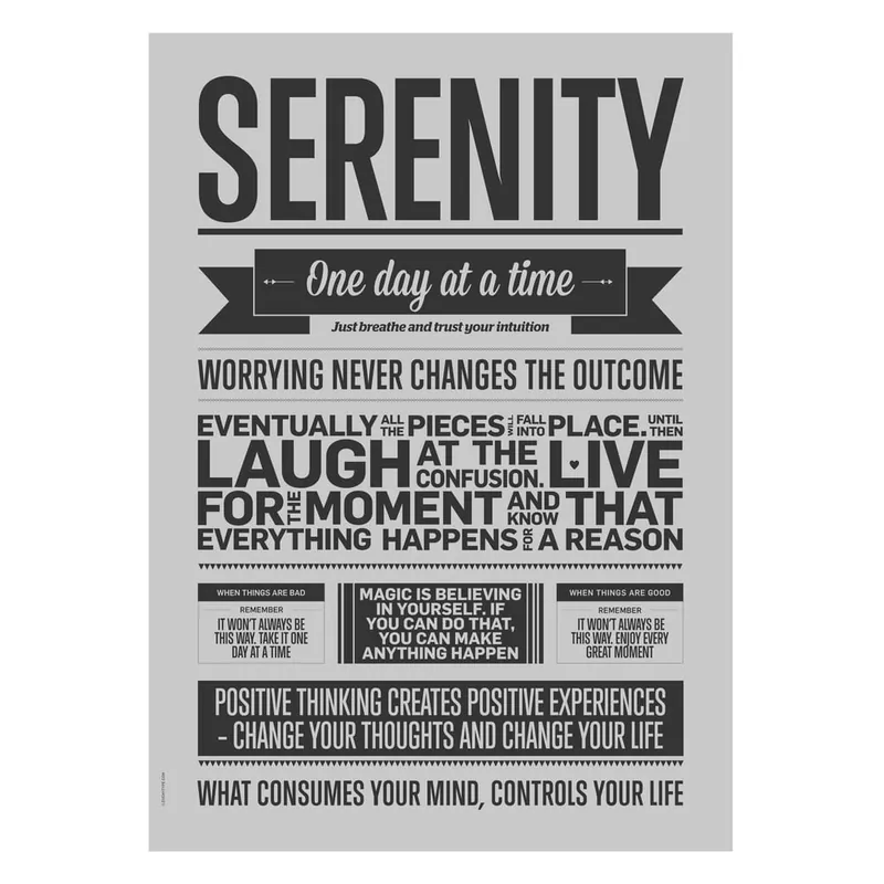 Niska cena Plakat autorski Serenity Grey, 50x70 cm Bonami