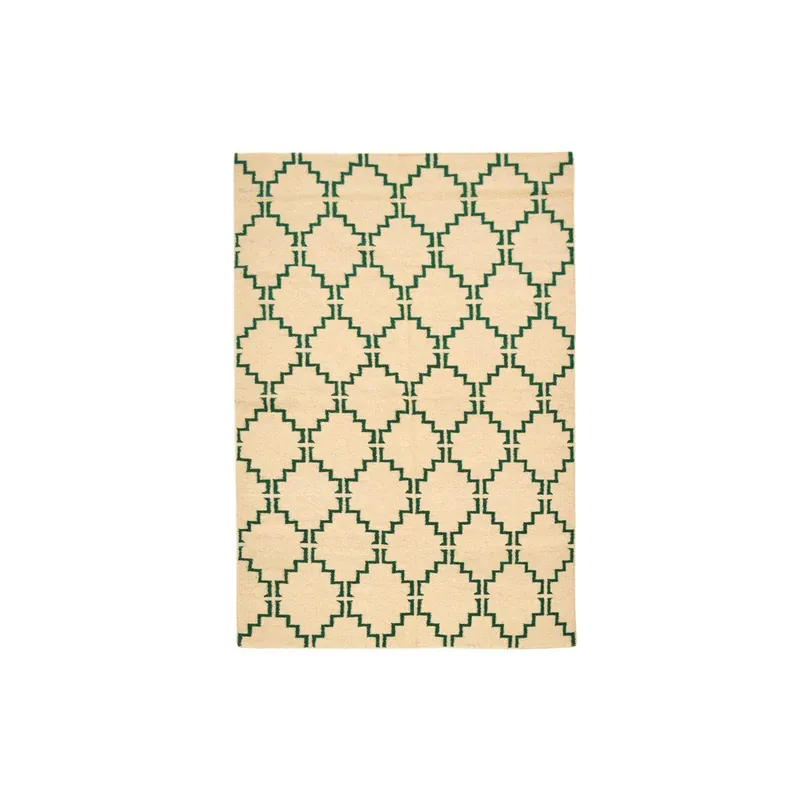Do wyczerpania zapasów Ręcznie tkany dywan Green Lines Kilim, 158x217 cm Bonami