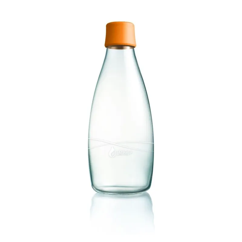 Szybka dostawa Pomarańczowa butelka ze szkła ReTap, 800 ml Bonami