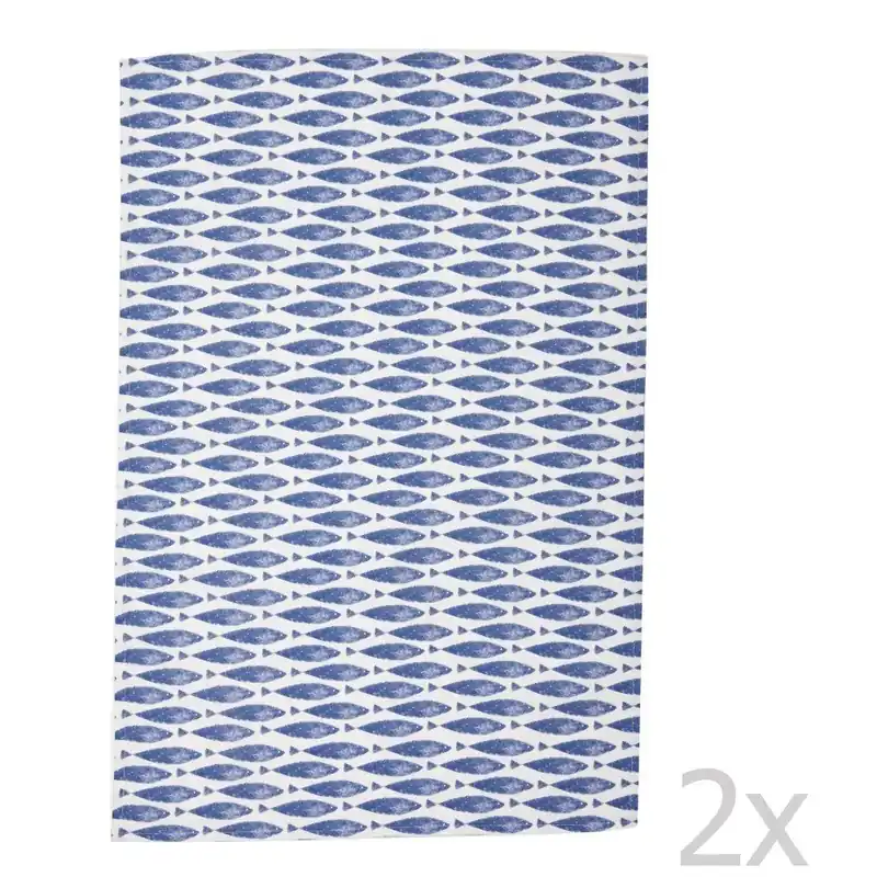 Najlepsza cena Komplet 2 ścierek Couture Fishie, 73x47,5 cm Bonami