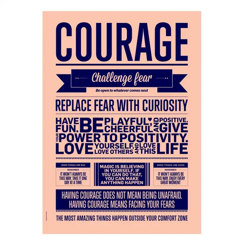 Plakat autorski Courage, 70x100 cm Bonami Ostatnia szansa