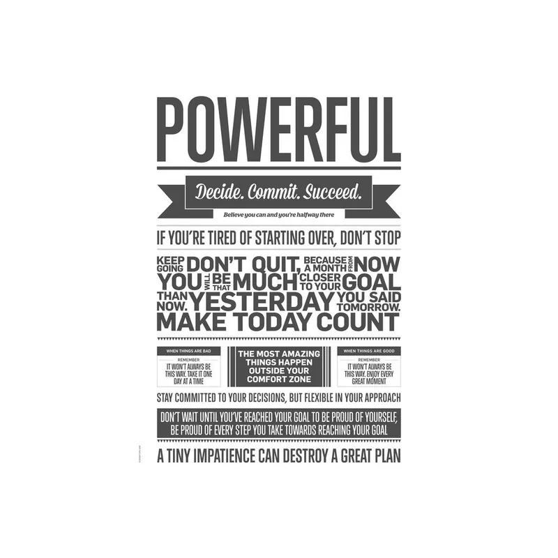 Ekspresowa dostawa Plakat autorski Grey Powerful, A3 Bonami