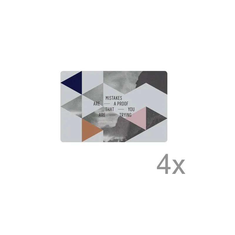 Dostępne od ręki Komplet 4 desek do serwowania Geometry Powder Blue Bonami