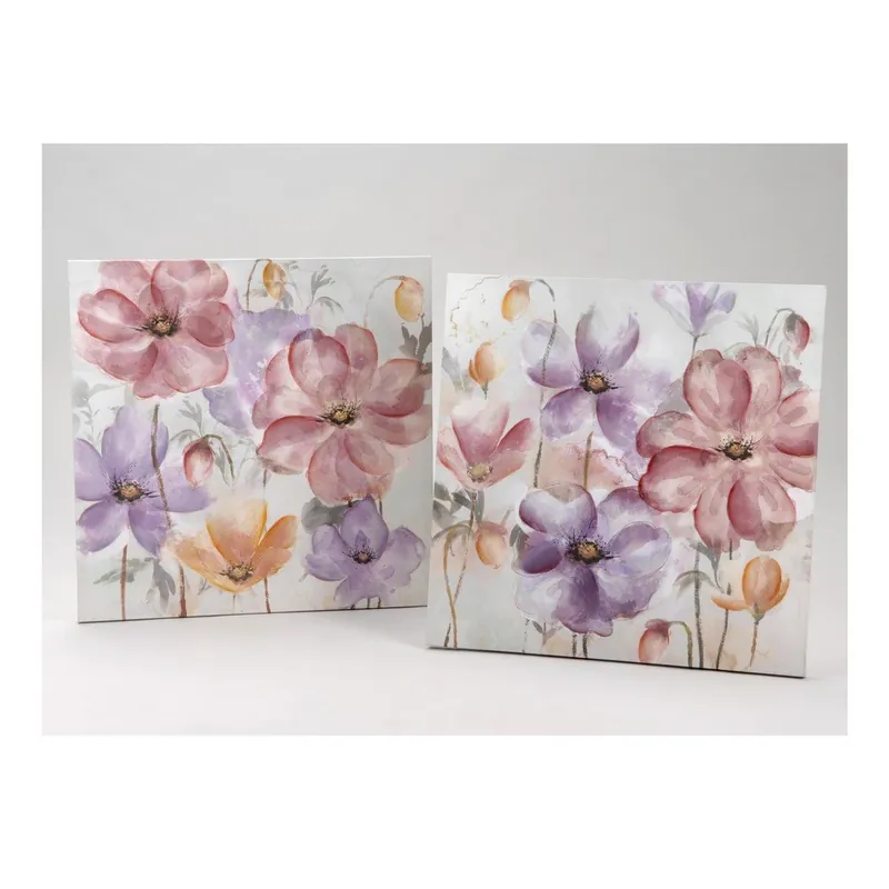 Nie przegap Obrazy Watercolor Flowers, 80x80 cm, 2 szt. Bonami