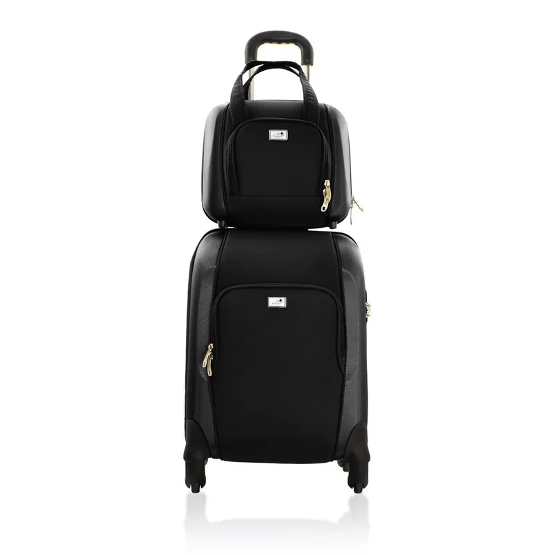 Zamów dziś Komplet walizki i torby podróżnej Vanity Black Bonami