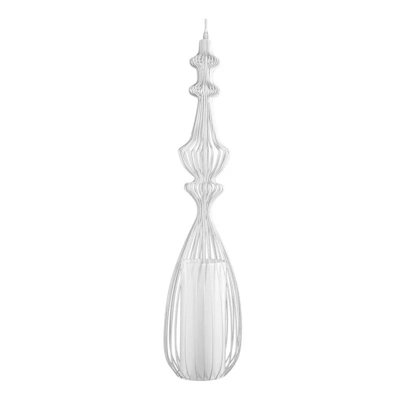 Biała lampa wisząca Mauro Ferretti Da Soffito Iron Bianco, 22x66 cm Bonami Okazja