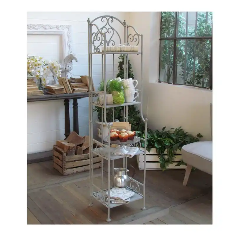 Etażerka Shabby Grey, 37x31x157 cm Bonami Taniej