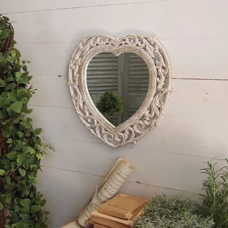 Tylko do końca tygodnia Lustro Shabby Heart, 43x44 cm Bonami