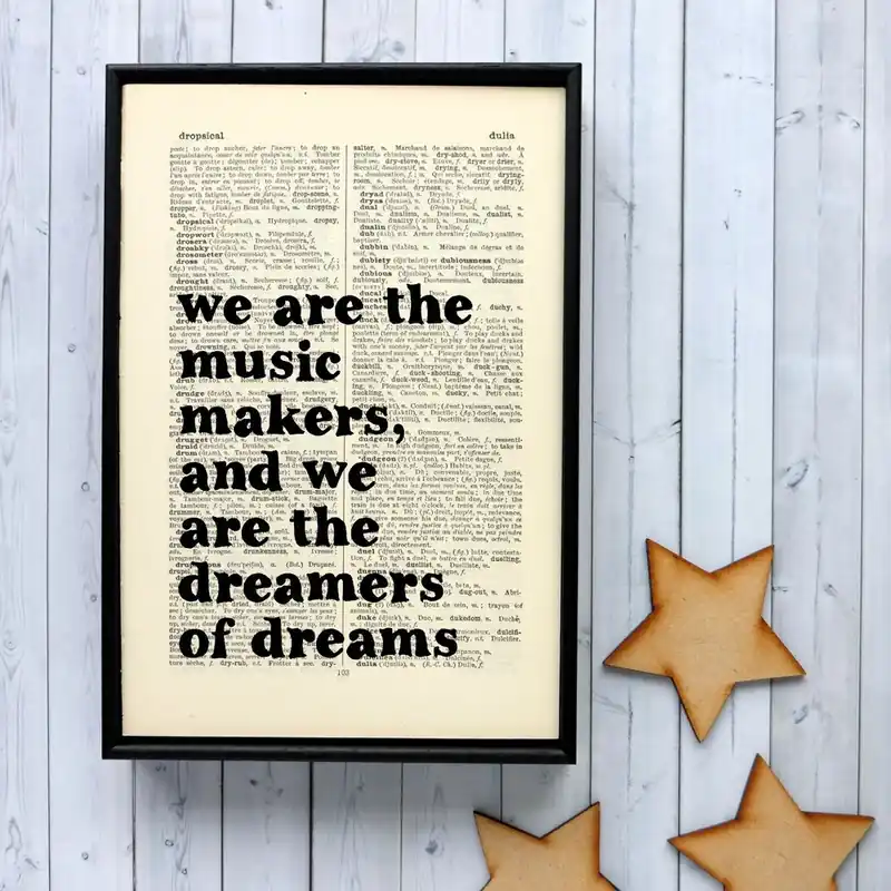 Wysoka jakość Plakat w drewnianej ramie We Are The Music Makers Bonami