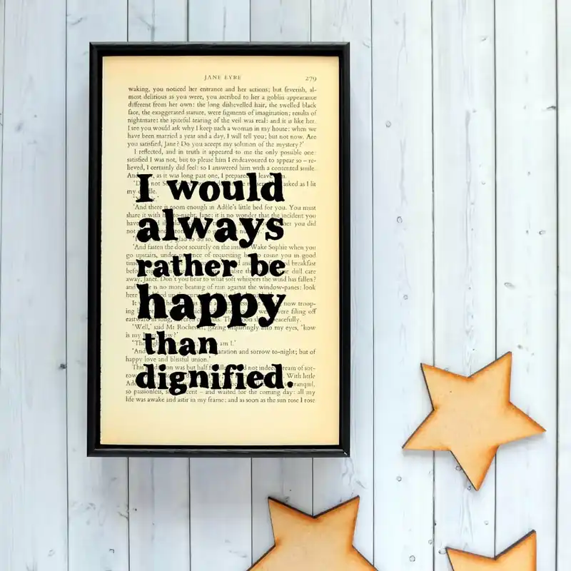 Plakat w drewnianej ramie Jane Eyre Happy and Dignified Bonami Taniej