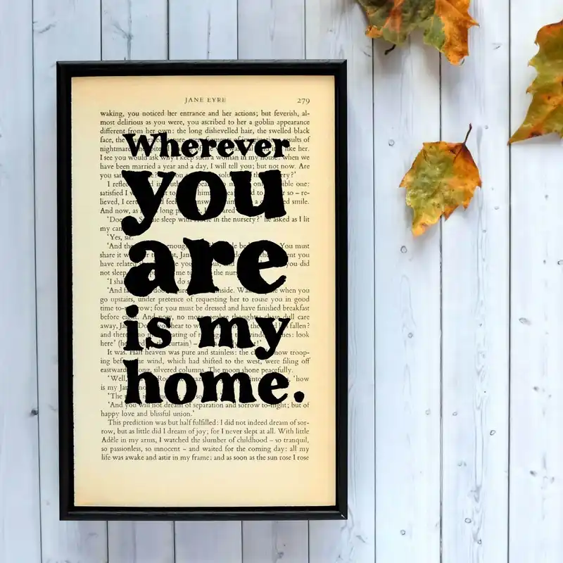 Wyjątkowa oferta Plakat w drewnianej ramie Jane Eyre Wherever You Are Bonami