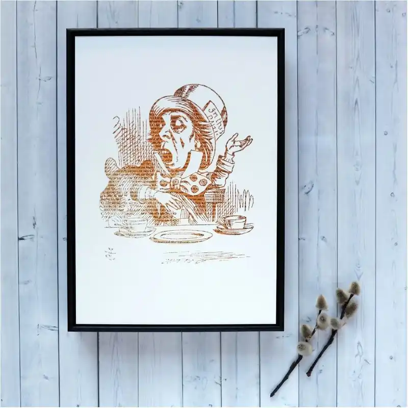 Obniżka ceny Plakat w drewnianej ramie Alice in Wonderland Mad Hatter Bonami