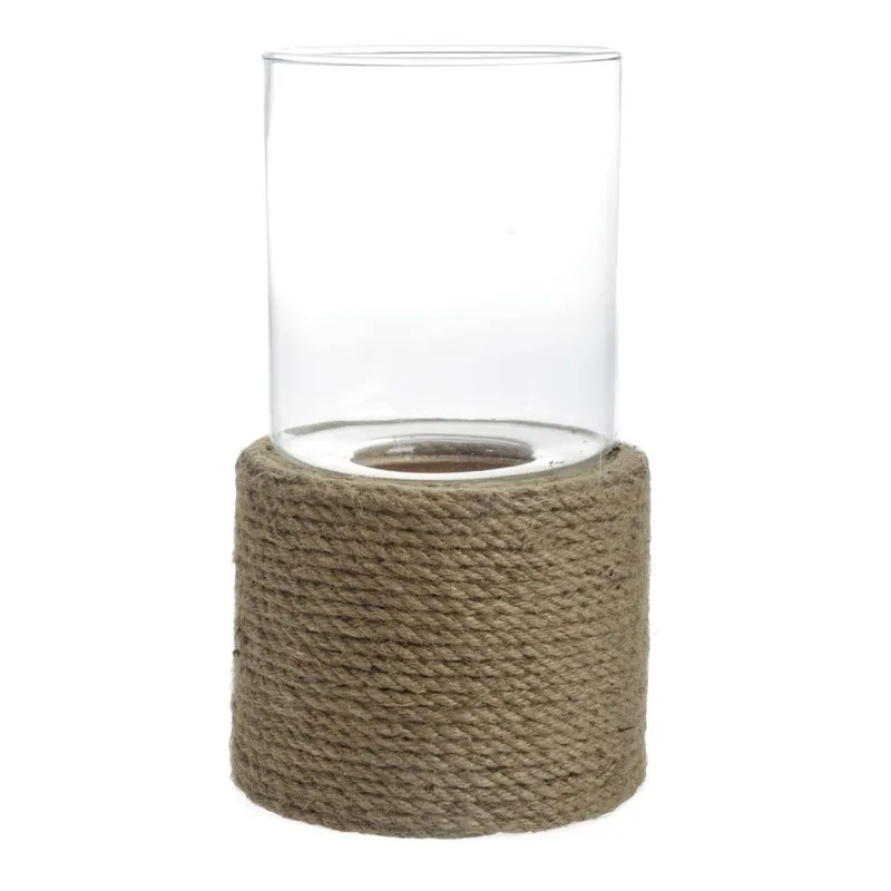 Świecznik Rope Glass, 21x21x40 cm Bonami Super okazja