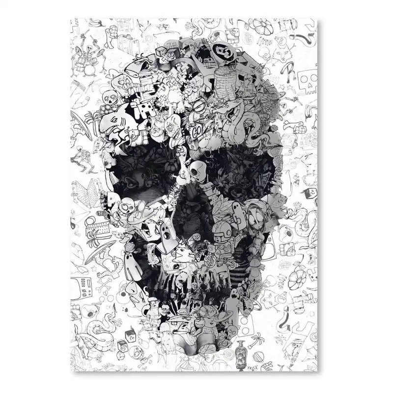 Nowy Plakat autorski "Doodle Skull" Bonami